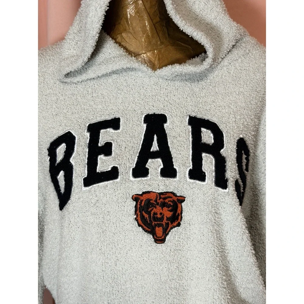 🔥 Chicago Bears Gray Blue Hoodie Sleepwear Women's Large L